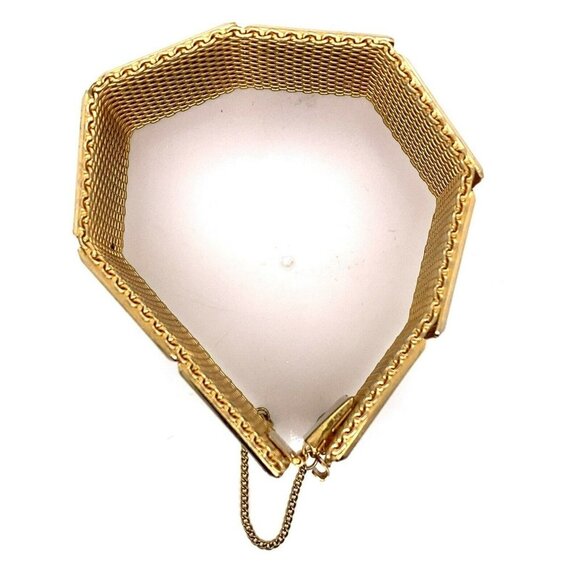 Estate‎ Costume Gold & Silver Tone Mesh Panel 7” Bracelet! 10 - Picture 4 of 5